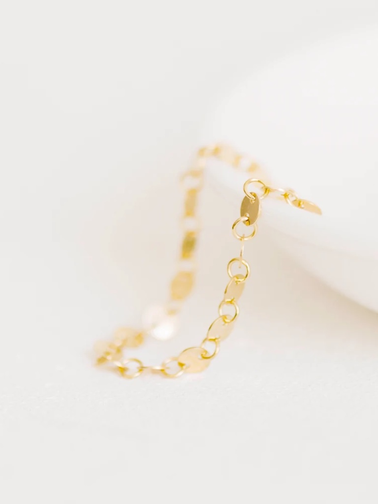 Gold Filled Priscilla Ma Sequin Disc Chain Bracelet 7 Inch Gf — image 3 of 6